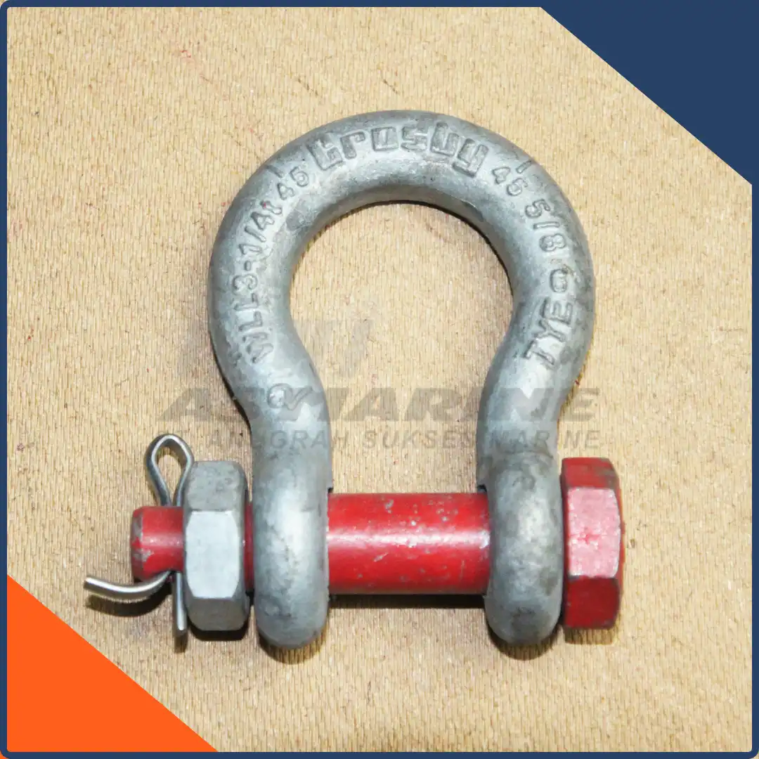 Crosby USA Bow Shackle / Segel Omega G2130 Bolt & Nut 5/8 Inch 3.25 Ton